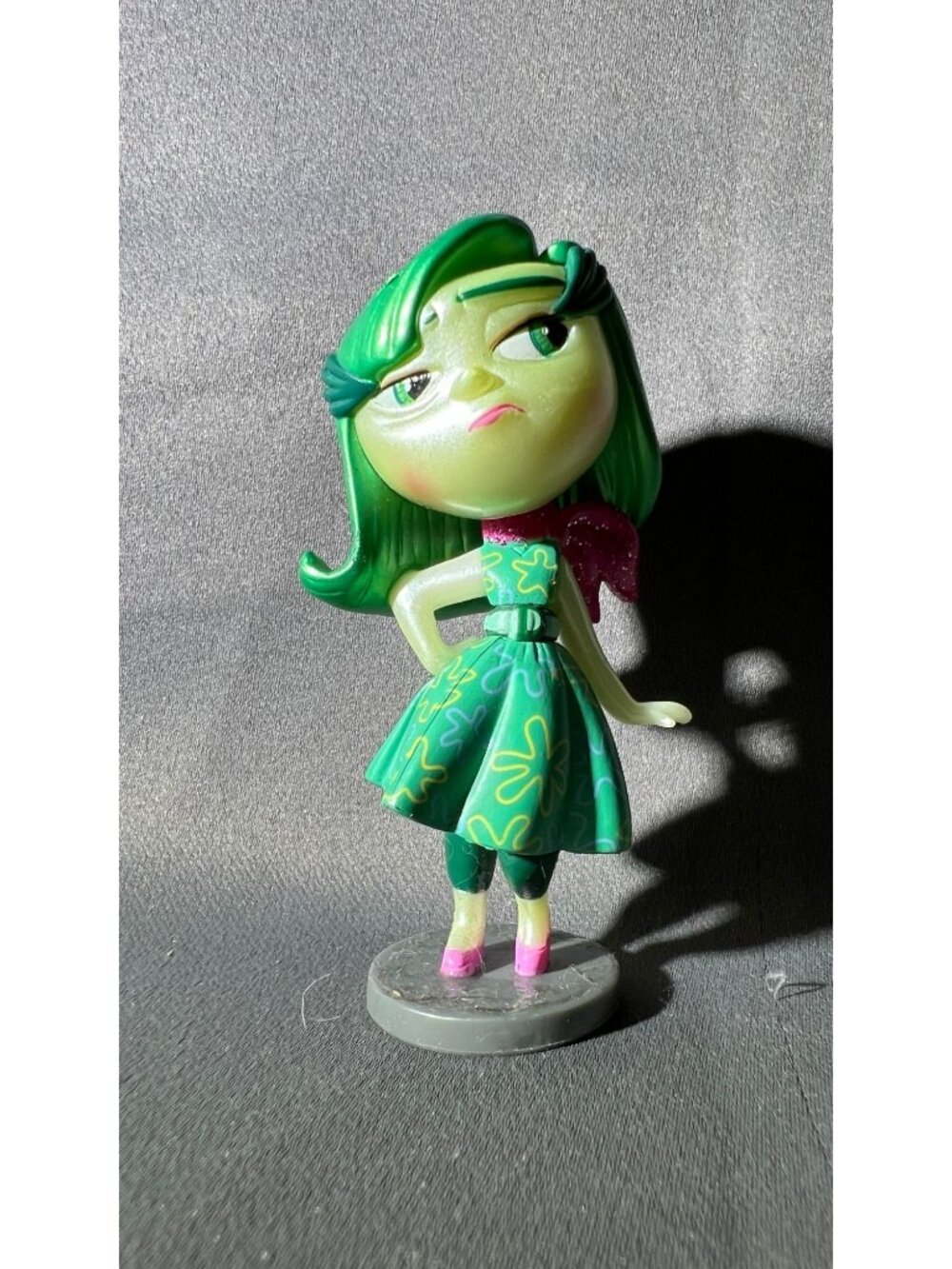 Disney Pixar Disgust Figurine Inside Out Collectible Green Hair Toy